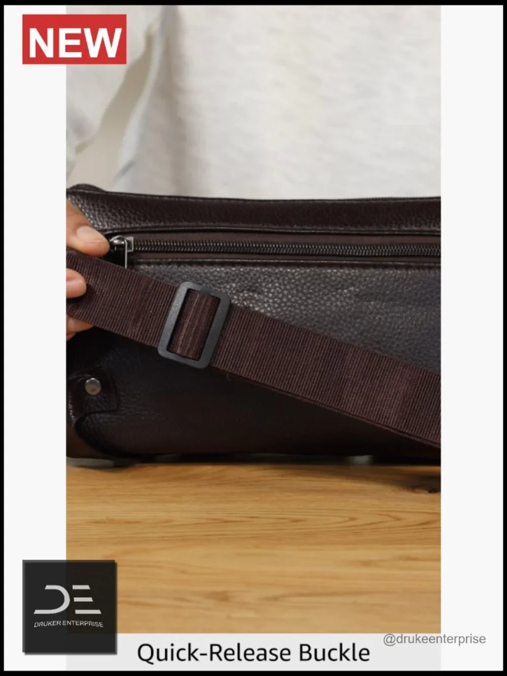 Leather Sling Bag Chest Crossbody Backpack Waterproof